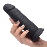 Power Player 28X Vibrating Silicone Dildo with Remote - Black